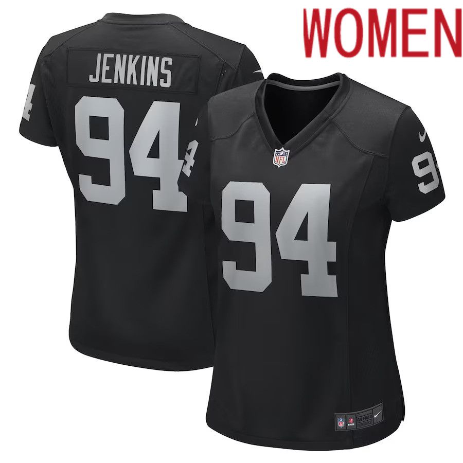 Women Las Vegas Raiders 94 Jordan Jenkins Nike Black Game Player NFL Jersey